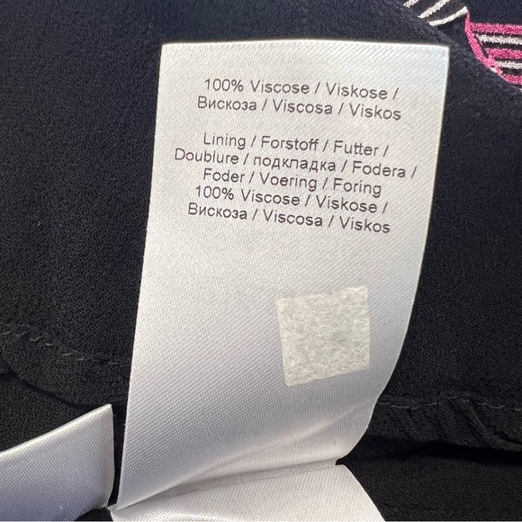 GANNI Mock Neck Dress Size 40 Long Sleeves Pleated Midi Plaid Size 10 Pink AA - Picture 9 of 13